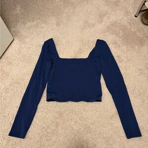 Aritzia Navy Long Sleeve Top